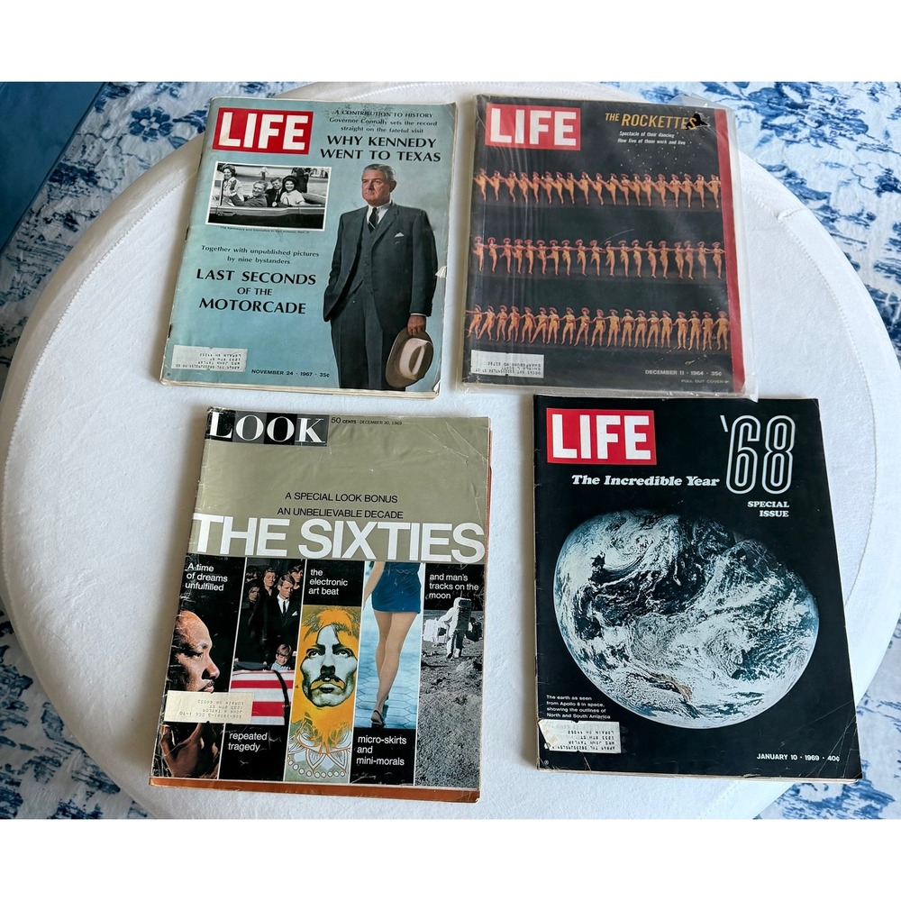 Vintage Life Magazine Collection JFK Rocketttes The Sixties 1968 Special Issue
